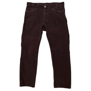 Theory Corduroy Pants Mens Size 31 Haydin Represent Button Fly Stretch Burgundy